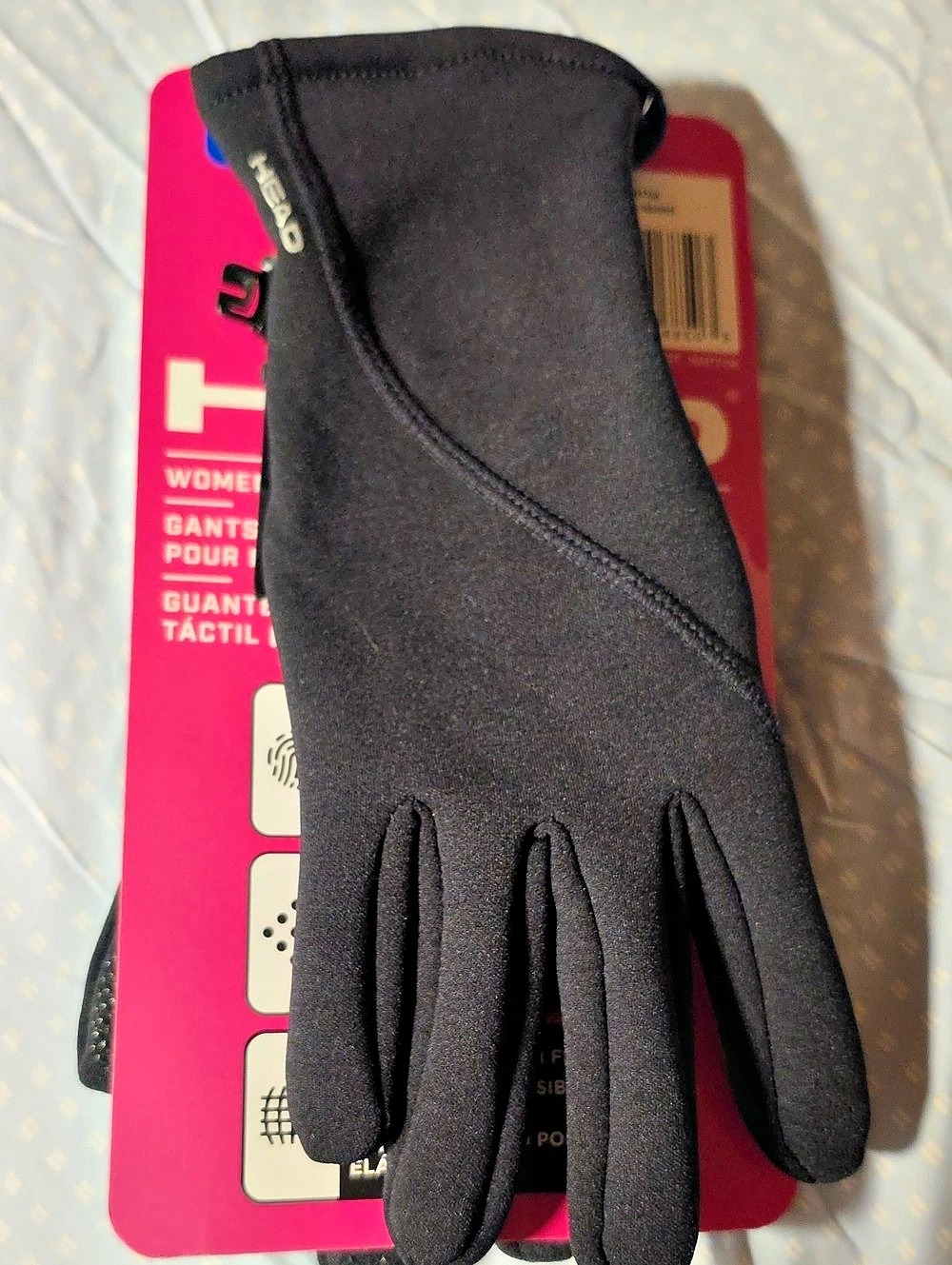 HEAD Sensatec Touchscreen Running Gloves Black Size Large NWT